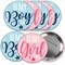 Big Dot of Happiness Team Boy or Girl - 3 inch Baby Gender Reveal Party Badge - Pinback Buttons - Set of 8